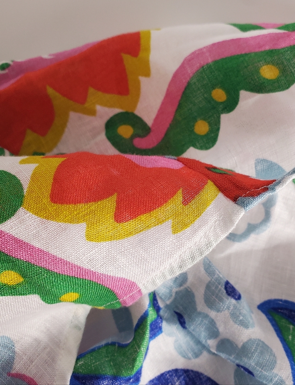 Boden Women's Sienna Linen  Colorful Floral Button-Up Shirt Size 6P - Picture 12 of 15